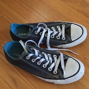 Blue and Black Converse